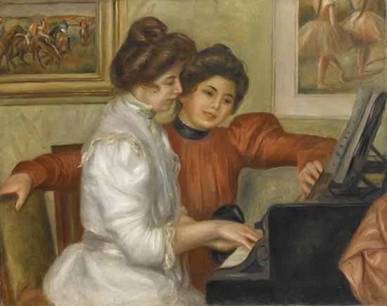 Yvonne et Christine Lerolle au piano